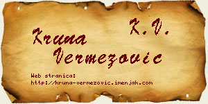Kruna Vermezović vizit kartica